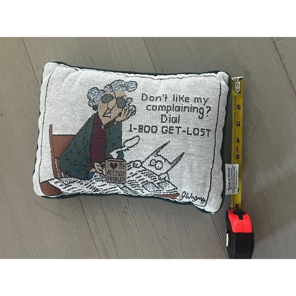 Shoebox cranky grandma funny pillow 8 x 11 knit green and white - Picture 8 of 9